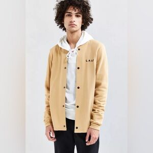 Lazy Oaf Sandstone Bomber Knit Jacket Tan M